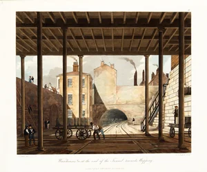 Entrepôts, etc. à la fin du tunnel vers Wapping